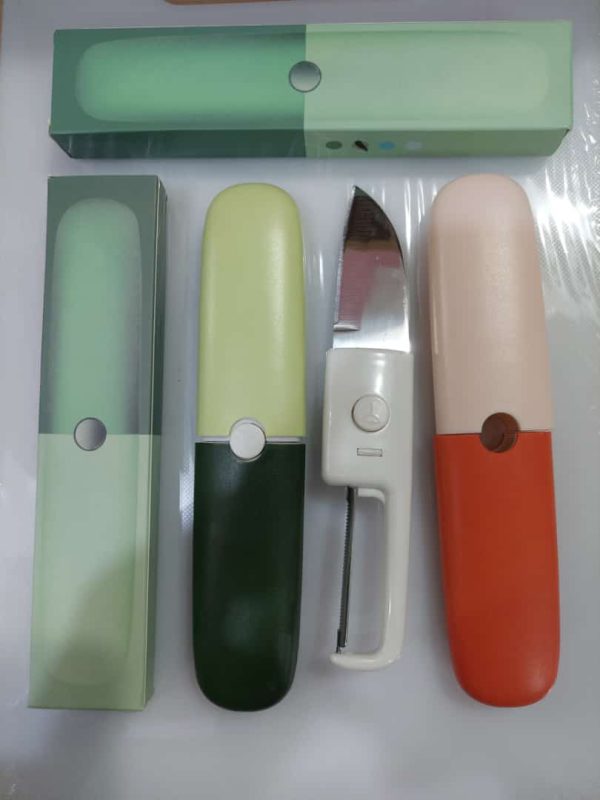 Stainless Steel 2 In 1 Fruit Cutting Knife With Peeler For Peeling And Cutting (Random Color)