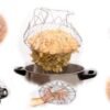 Stainless Steel Multi-functional Foldable Cooking Chef Basket Deluxe Kitchen Colander, Mesh Steam Rinse Strain Fry Basket Deep Fryer