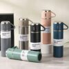 stainless-steel-vacuum-flask-set-500ml-with-2cups-random-color - 4 Stainless Steel Vacuum Flask Set, 500ml With 2cups (Random Color)