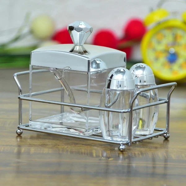 sugar-pot-and-pepper-cruet-set - 1 Sugar Pot And Pepper Cruet Set