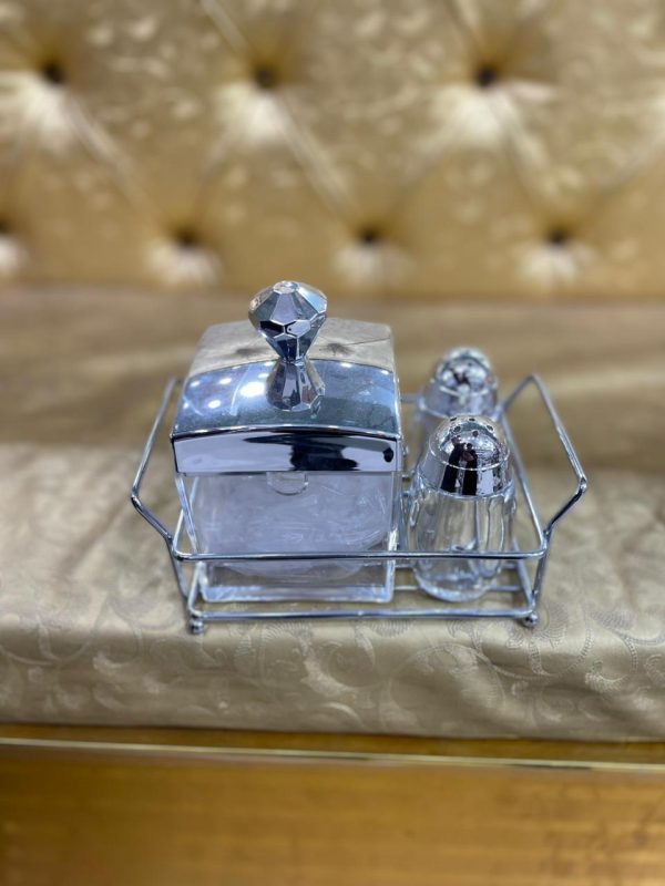 sugar-pot-and-pepper-cruet-set - 2 Sugar Pot And Pepper Cruet Set