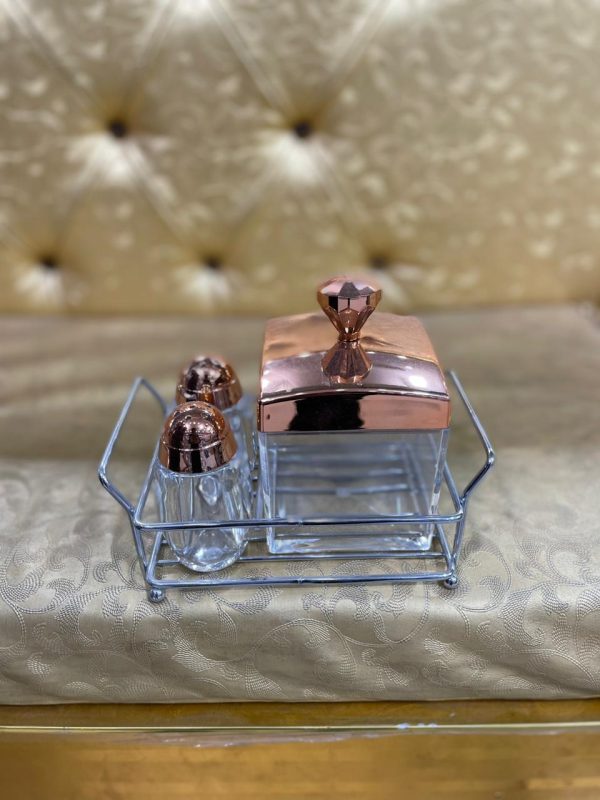 sugar-pot-and-pepper-cruet-set - 3 Sugar Pot And Pepper Cruet Set