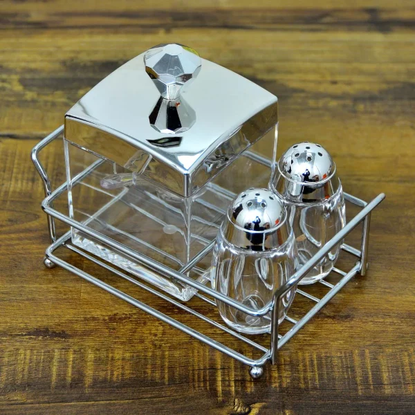 sugar-pot-and-pepper-cruet-set - 4 Sugar Pot And Pepper Cruet Set