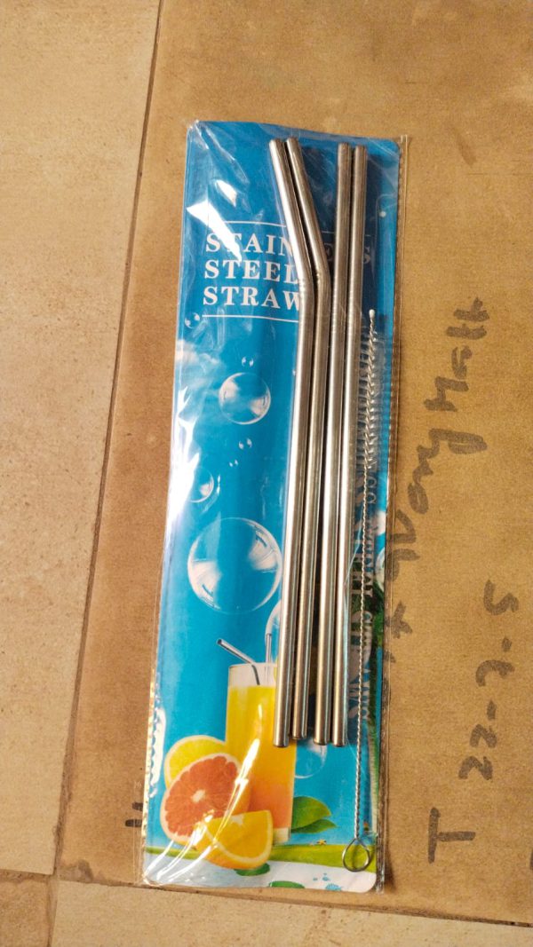 Stainless Steel Straw 5 Pcs Pack
