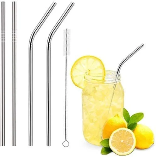 Stainless Steel Straw 5 Pcs Pack