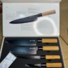 Thermomixer 4-piece Japanese Knife Set – Self-sharpening Blades With Wooden Handles