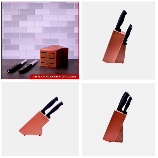 wooden knife holder 4 Wooden Knife Holder - Kitchen Knife Storage