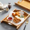 3 Pcs Wooden Serving Tray Set – Durable Multi-Purpose Kitchen & Home Trays