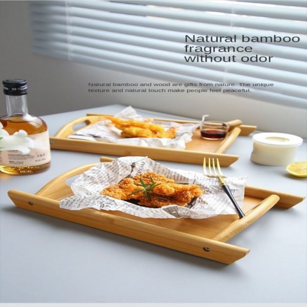 3 Pcs Wooden Serving Tray Set – Durable Multi-Purpose Kitchen & Home Trays