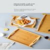 3 Pcs Wooden Serving Tray Set – Durable Multi-Purpose Kitchen & Home Trays