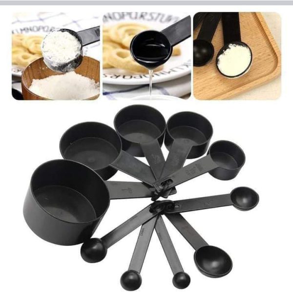 10pcs kitchen measuring spoons and cups set for baking coffee sugar flour spices