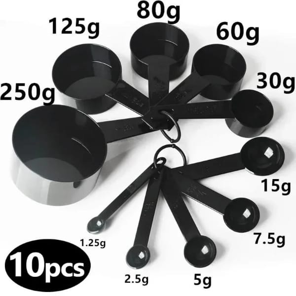 10pcs Kitchen Measuring Spoons Set – Baking & Cooking Cups for Flour, Sugar, Coffee & Spices