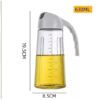 Glass Oil Bottle & Dispenser Jug – 450ml Dual-Purpose Oil Pourer & Sprayer (Random Color)