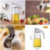 Glass Oil Bottle & Dispenser Jug – 450ml Dual-Purpose Oil Pourer & Sprayer (Random Color)