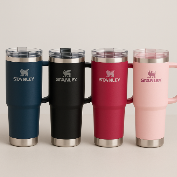 Stanley 40 Oz Stainless Steel Vacuum Insulated Tumbler with Straw – Leak-Proof Travel Mug (Random Colors, With Box) Stanley 40 Oz stainless steel vacuum insulated tumbler with straw leak proof travel mug