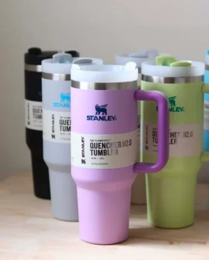 Stanley 40oz (1200ml) Vacuum Insulated Tumbler with Straw – Leak-Proof Quencher Cup for Hot & Cold Drinks, (Random Colors, with Box)