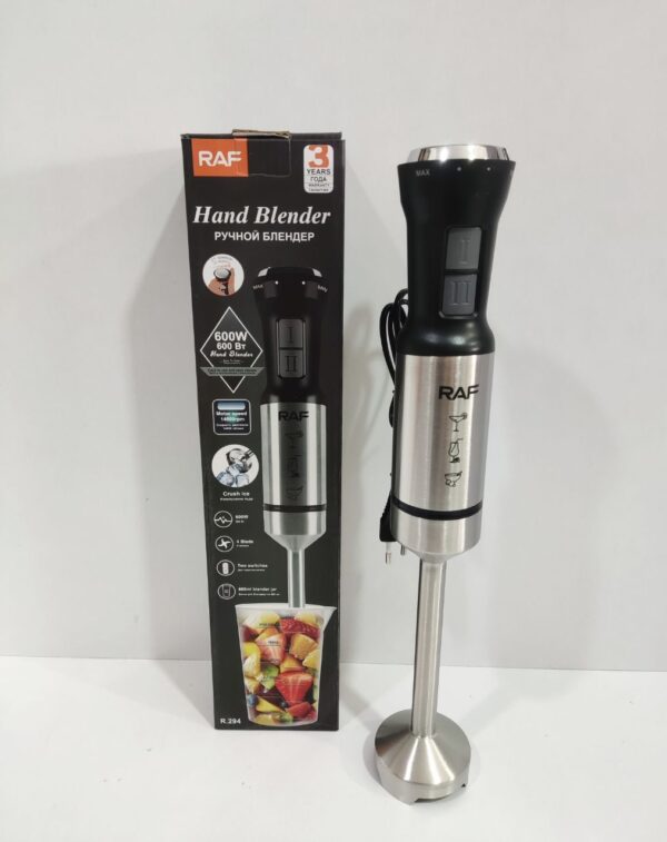 RAF Imported High Quality Heavy Duty Full Stainless Steel Body Hand Blender Stick Mixer 600W
