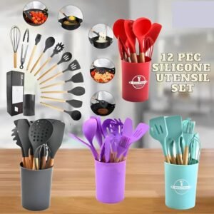 Silicone Kitchen Spoon Set Heat Resistant Cooking Utensils